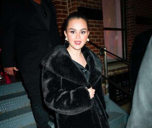 NEW YORK, NEW YORK - MARCH 29: Selena Gomez departs an event for 'Rare Beauty' on March 28, 2023 in ...