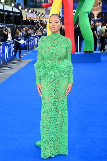 Keke Palmer attends the UK Premiere Of "NOPE" at Odeon Luxe Leicester Square on July 28, 2022 in Lon...