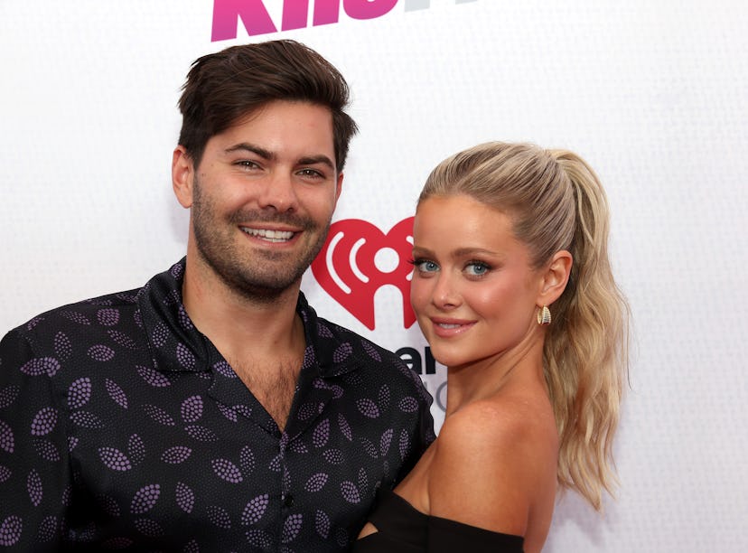 CARSON, CALIFORNIA - JUNE 04: (L-R) Dylan Barbour and Hannah Godwin attend the 2022 iHeartRadio Wang...
