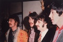 英国流行乐队披头士,(从左到右),约翰,乔治,林格和保罗,大约1967年。(辐透…