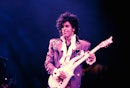 UNITED STATES - SEPTEMBER 13:  RITZ CLUB  Photo of PRINCE, Prince performing on stage - Purple Rain ...