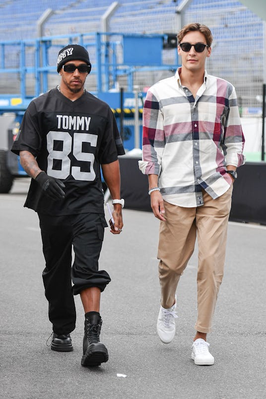 ZANDVOORT, NETHERLANDS - AUGUST 24: Lewis Hamilton of Great Britain and Mercedes-AMG PETRONAS F1 Tea...