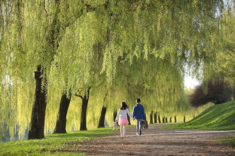 Siblings are going on an adventure together.