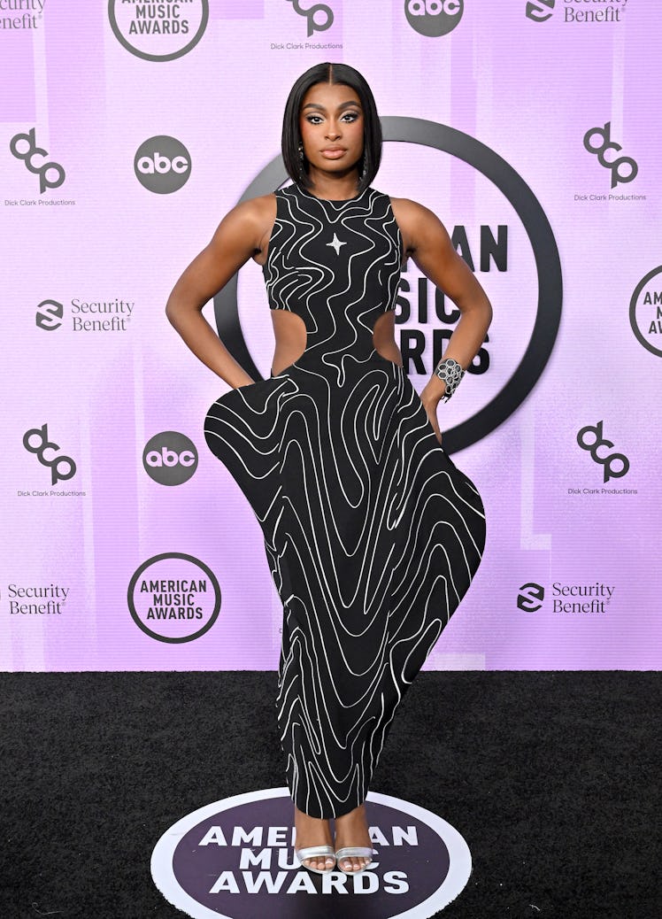 Coco Jones attends the 2022 American Music Awards at Microsoft Theater on November 20, 2022 in Los A...