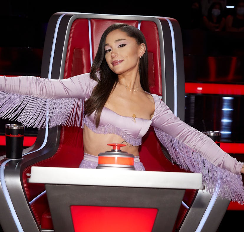 THE VOICE -- Battle Rounds Episode 2107 -- Pictured: Ariana Grande -- (Photo by: Trae Patton/NBC/NBC...