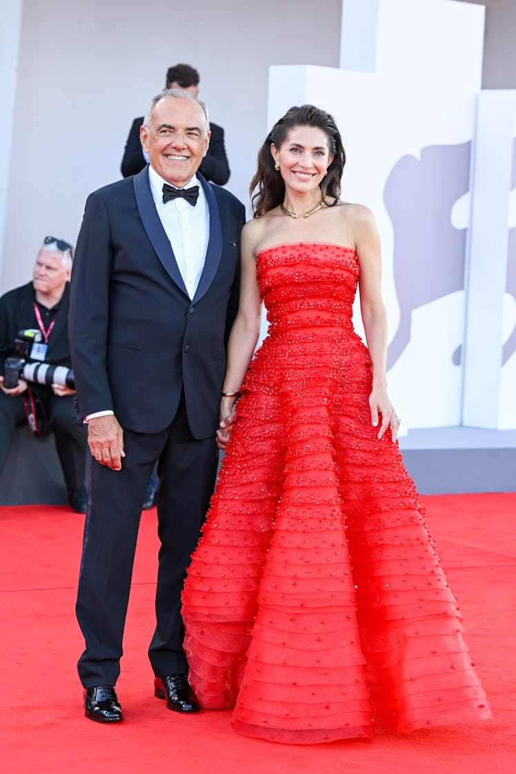 Director of the Festival Alberto Barbera and Patroness Caterina Murino attend the opening red carpet...