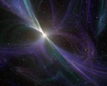An artist's concept depicting the pulsar planet system. (Photo by: Photo12/Universal Images Group vi...