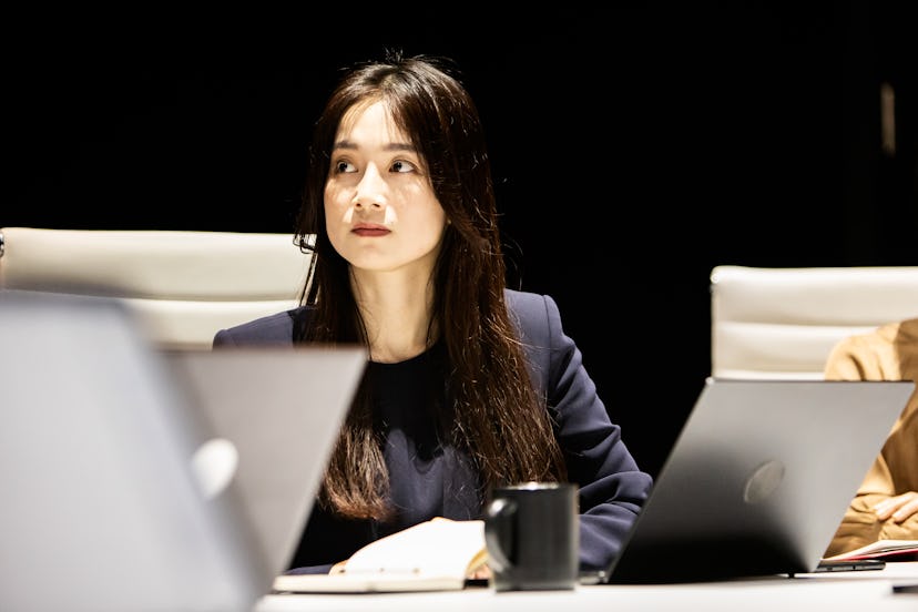 Japanese female employee of a multinational company.