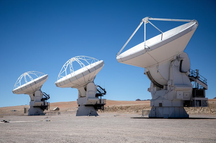 ATACAMA DESERT, CHILE - OCTOBER 28: The Atacama Large Millimeter/submillimeter Array (ALMA) radio te...