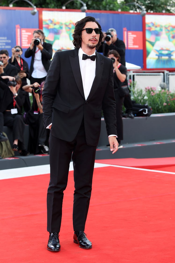 Adam Driver attends a red carpet for the movie "Ferrari" at the 80th Venice International Film Festi...