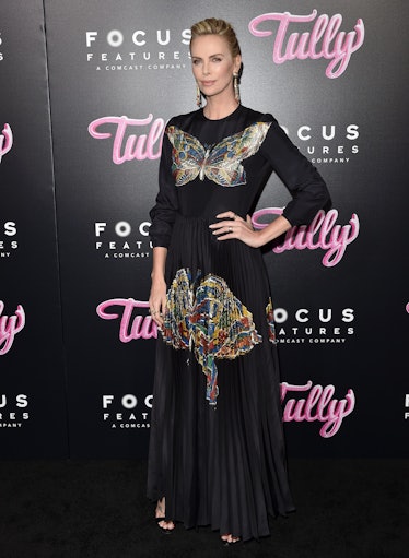 Charlize Theron arrives at the Los Angeles premiere of Focus Features' 'Tully'