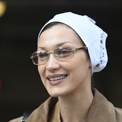 NEW YORK, UNITED STATES - FEBRUARY 24: Renowned model Bella Hadid arrives at Turkevi Center (Turkish...