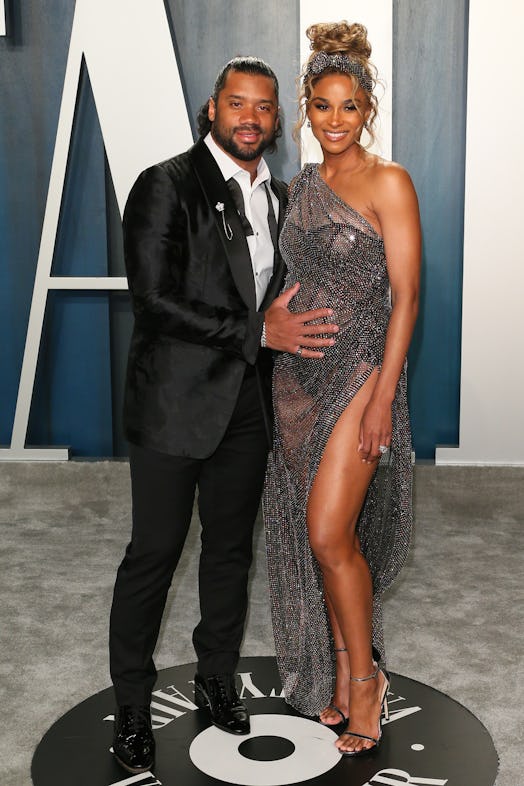 Ciara and husband Russell Wilson attend the 2020 Vanity Fair Oscar Party.