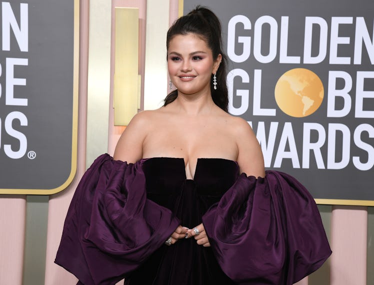 Selena Gomez attends the 80th Annual Golden Globe Awards at The Beverly Hilton on January 10, 2023 i...