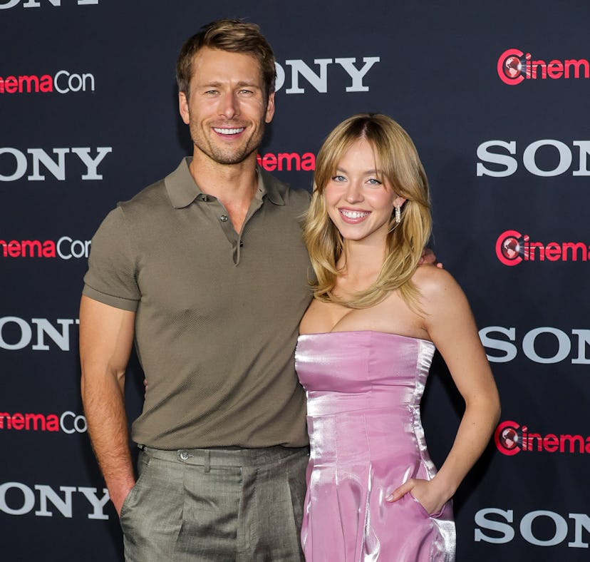 Glen Powell and Sydney Sweeney promote the upcoming film "Anyone But You"