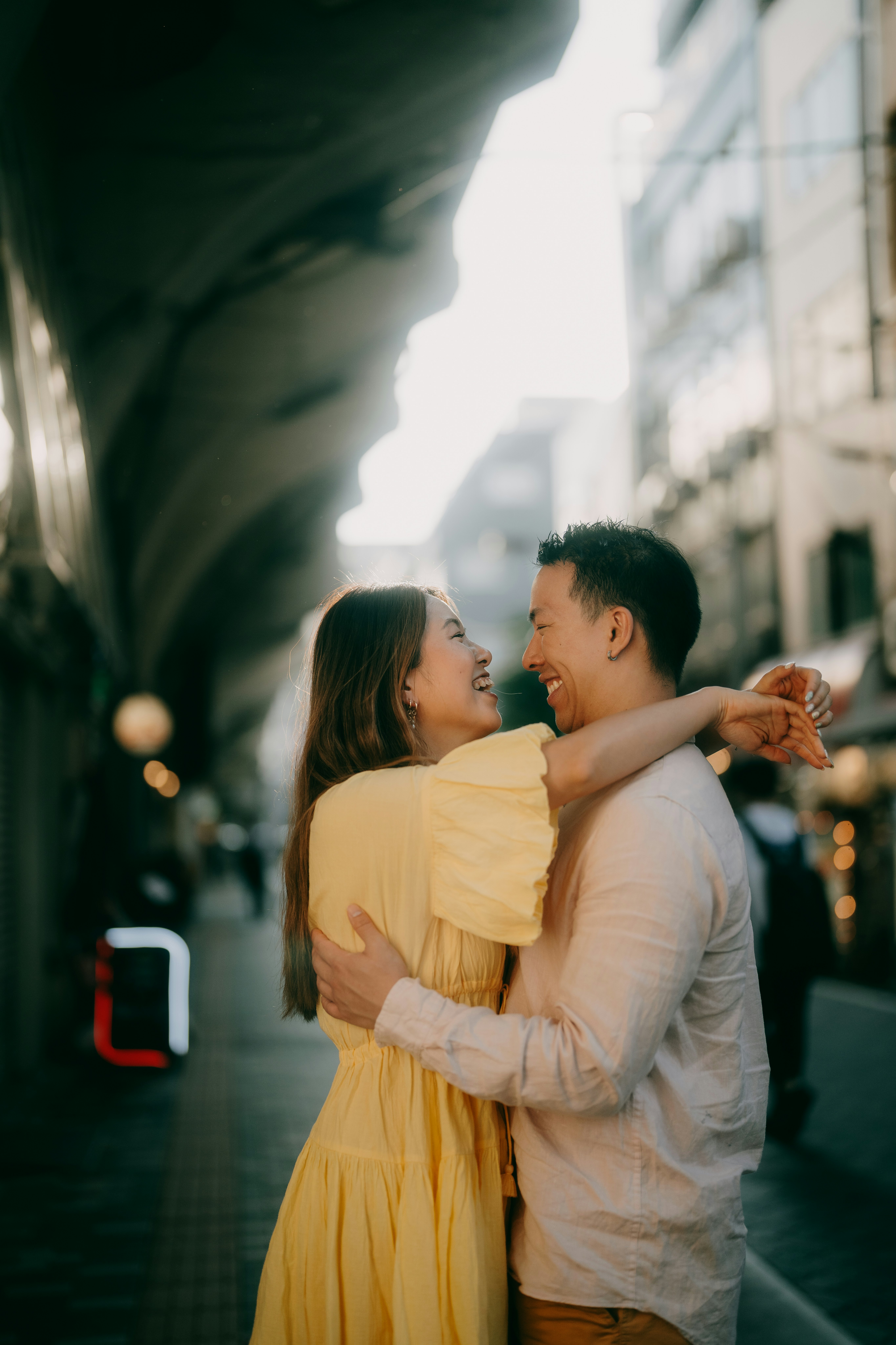 Young Pretty Teenage Couple, Hipster Guy with His Asian Girlfriend Happy  Smiling and Hugging Isolated on White Stock Photo - Image of girl, happy:  95175072