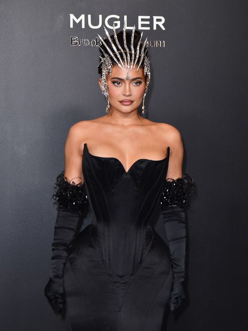 US media personality Kylie Jenner arrives to the opening of the Thierry Mugler: Couturissime exhibit...