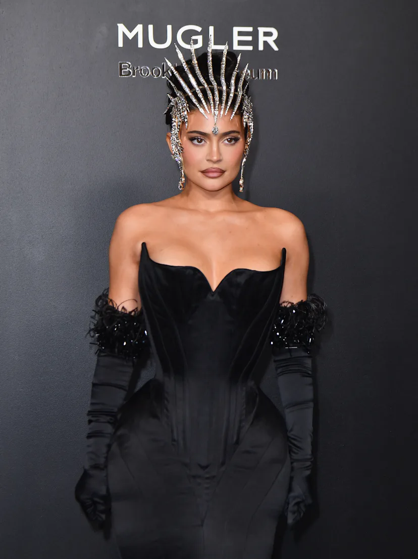 US media personality Kylie Jenner arrives to the opening of the Thierry Mugler: Couturissime exhibit...