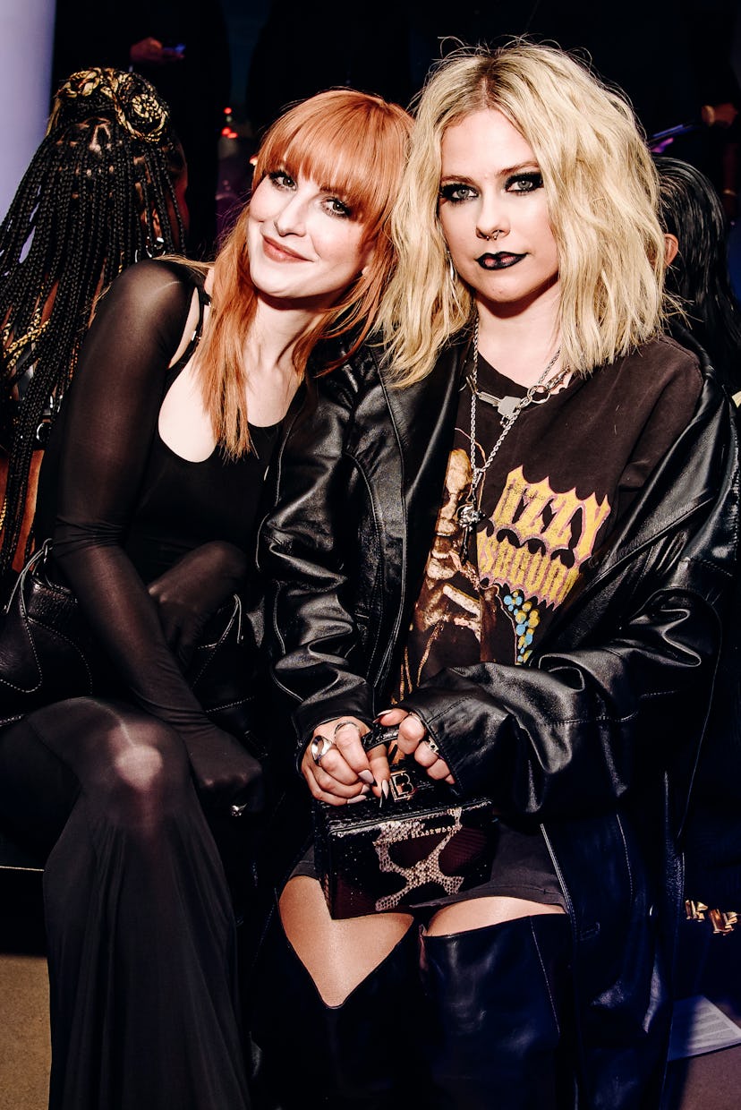 Hayley Williams and Avril Lavigne at Dion Lee Spring 2024 Ready To Wear Fashion Show on September 9,...