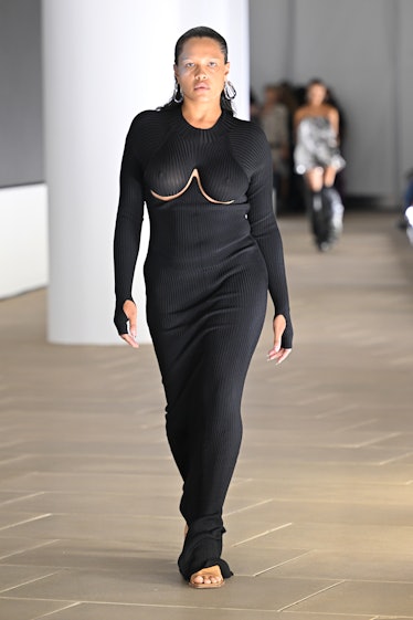 Model on the runway at Dion Lee Spring 2024 Ready To Wear Fashion Show on September 9, 2023 in New Y...