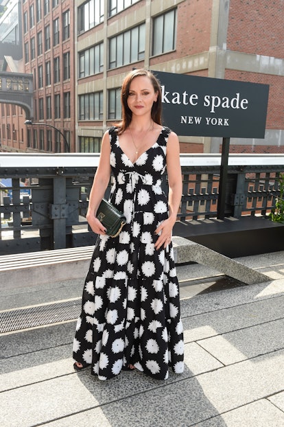 Christina Ricci at the Kate Spade Spring 2024 Ready To Wear Runway Show at The High Line on Septembe...