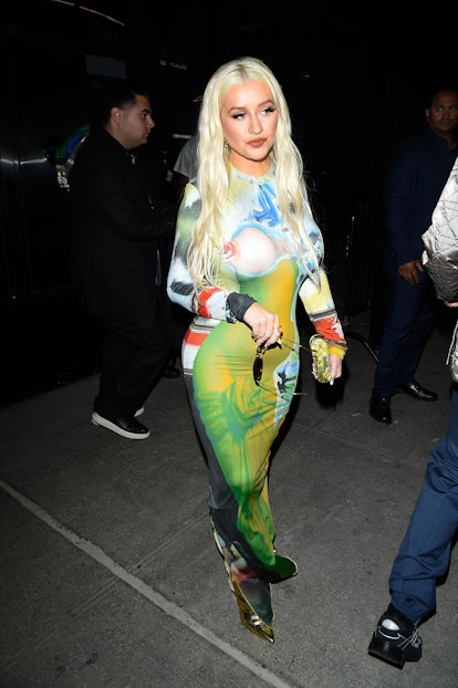 NEW YORK, NEW YORK - SEPTEMBER 07: Christina Aguilera  is seen in soho on September 07, 2023 in New ...