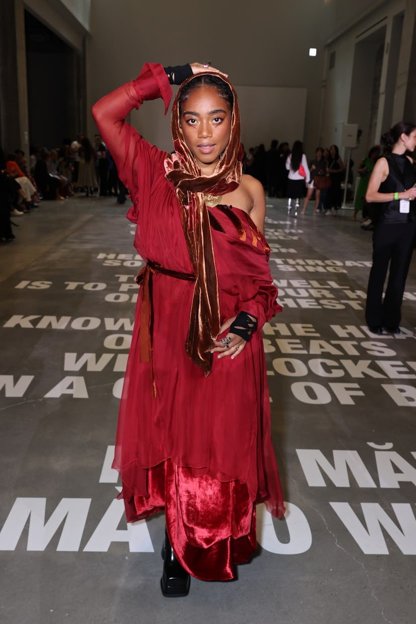 NEW YORK, NEW YORK - SEPTEMBER 08: UMI attends the Helmut Lang fashion show during New York Fashion ...