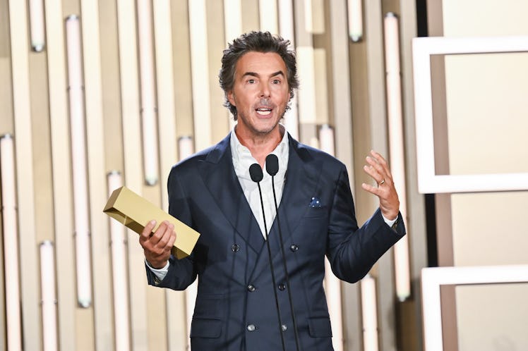 Shawn Levy (R) accepts the Norman Jewison Career Achievement Award at the TIFF Tribute Gala during t...