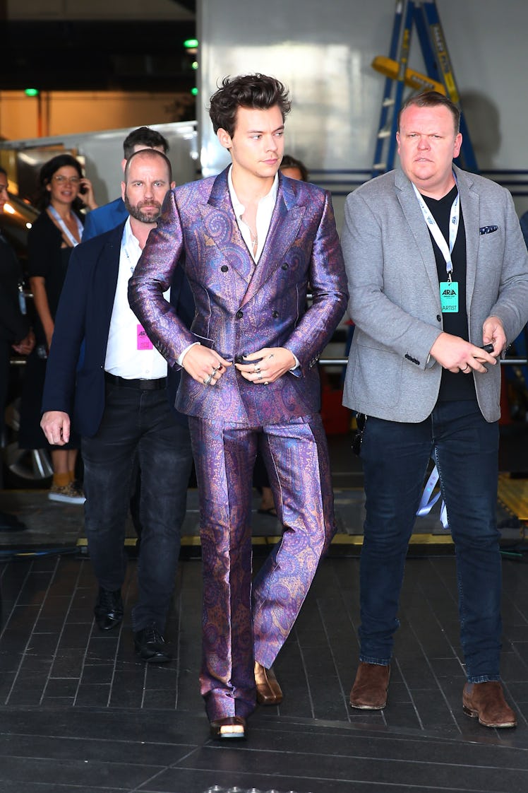 Harry Styles arrives for the 31st Annual ARIA Awards 2017 at The Star on November 28, 2017 in Sydney...