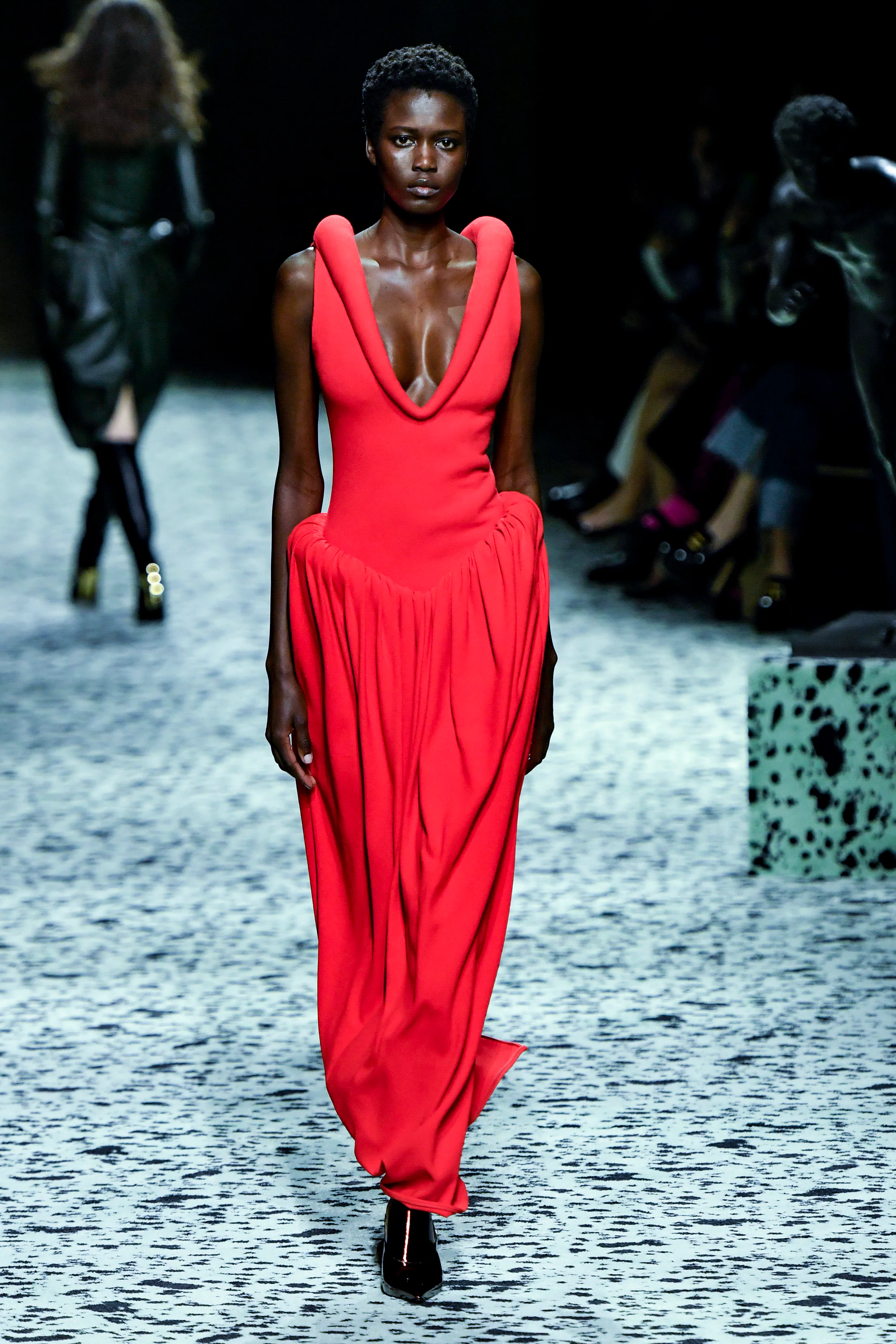 zendaya red dress runway Zendaya Wears Pretty Much The Most Beautiful Red Alexis Mabille Couture  Dress We've Ever Seen