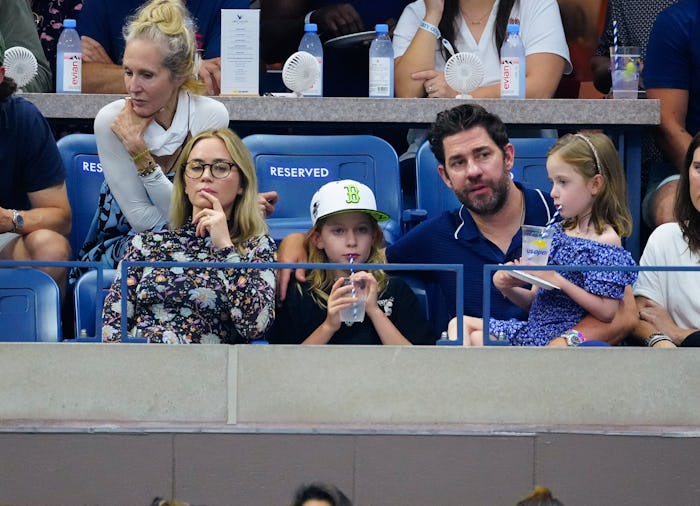 NEW YORK, NEW YORK - SEPTEMBER 08: Emily Blunt and John Krasinski are seen at the 2023 US Open Tenni...