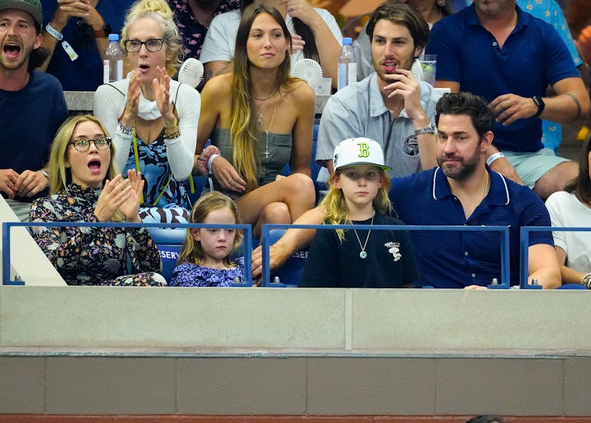 Emily Blunt and John Krasinski's daughters at US Open.