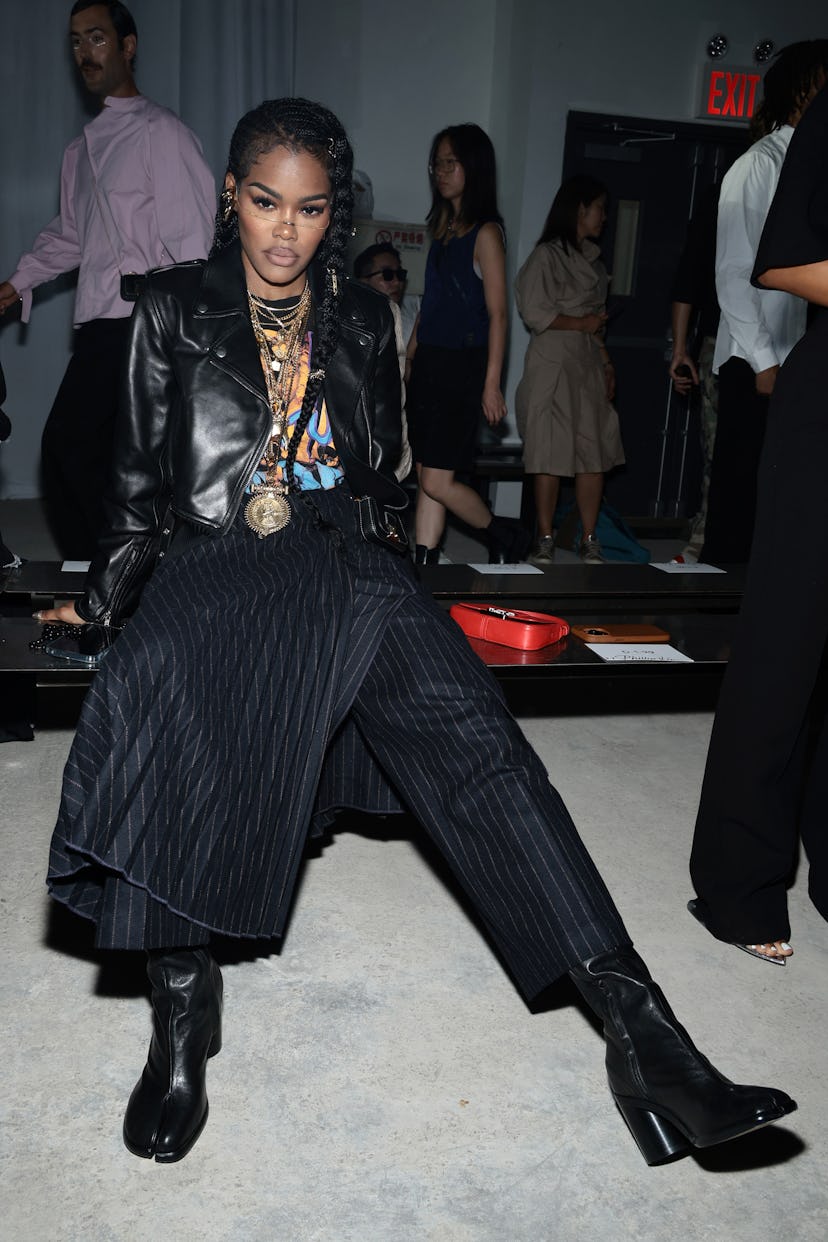 NEW YORK, NEW YORK - SEPTEMBER 10: Teyana Taylor attends the 3.1 Phillip Lim fashion show during New...