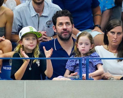 Emily Blunt & John Krasinski's Daughters Hazel & Violet Joined Them At
