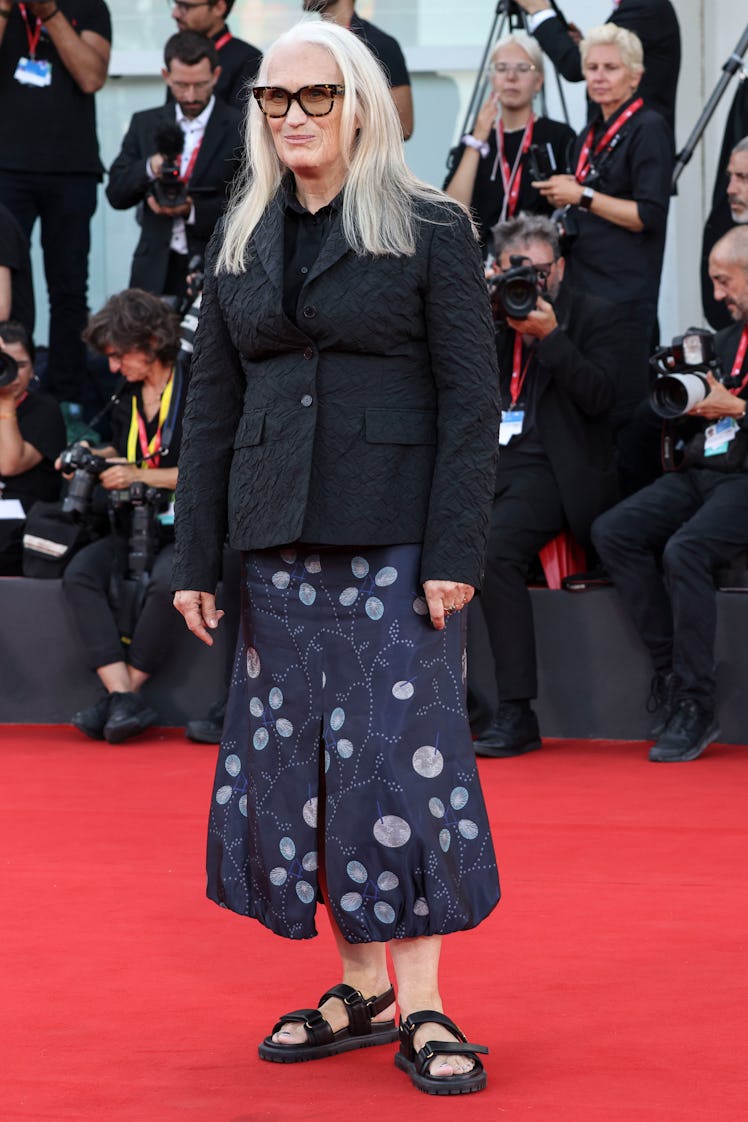 Jane Campion attends a red carpet ahead of the closing ceremony at the 80th Venice International Fil...