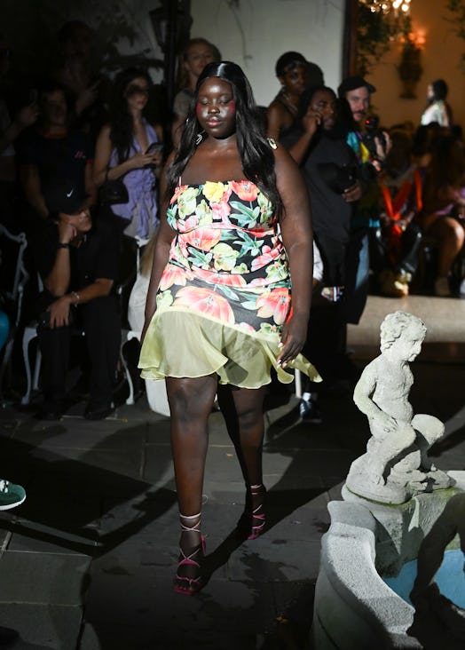 A model walks the runway at the Kim Shui fashion show during New York Fashion Week. 