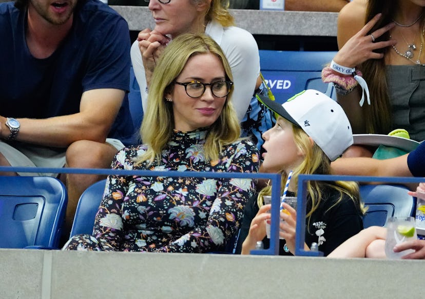 Emily Blut and John Krasinski took their daughters to the US Open.