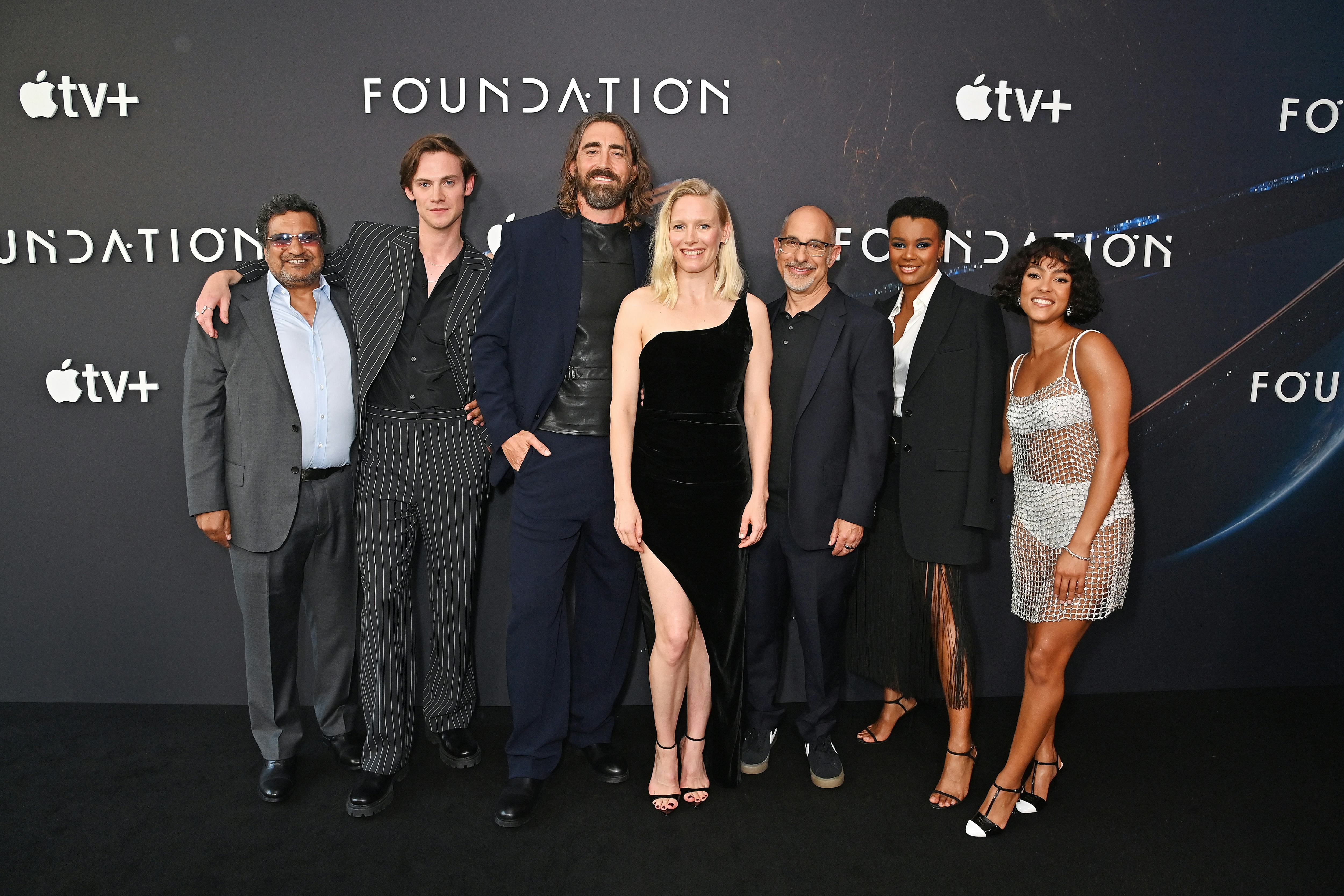 LONDON, ENGLAND - JUNE 29: (L to R) Kulvinder Ghir, Cassian Bilton, Lee Pace, Laura Birn, David S. G&hellip;