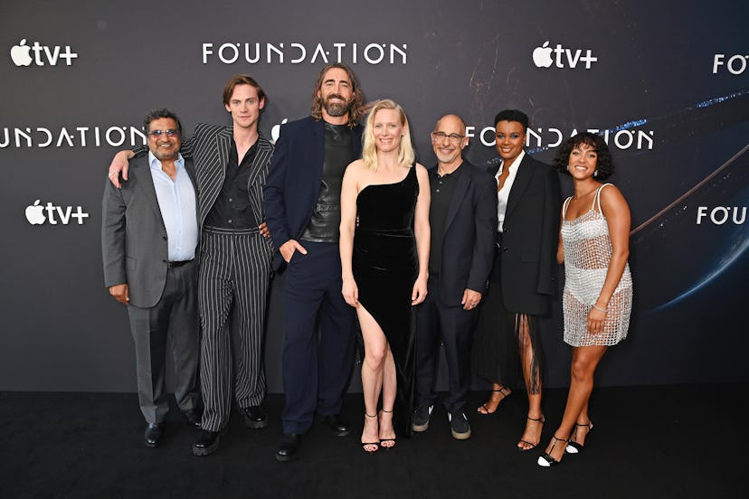 LONDON, ENGLAND - JUNE 29: (L to R) Kulvinder Ghir, Cassian Bilton, Lee Pace, Laura Birn, David S. G…