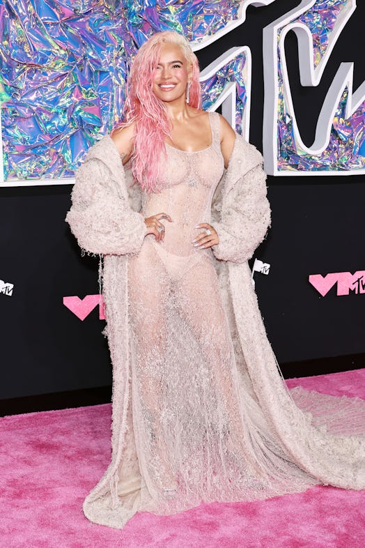 Karol G attends the 2023 MTV Video Music Awards. 