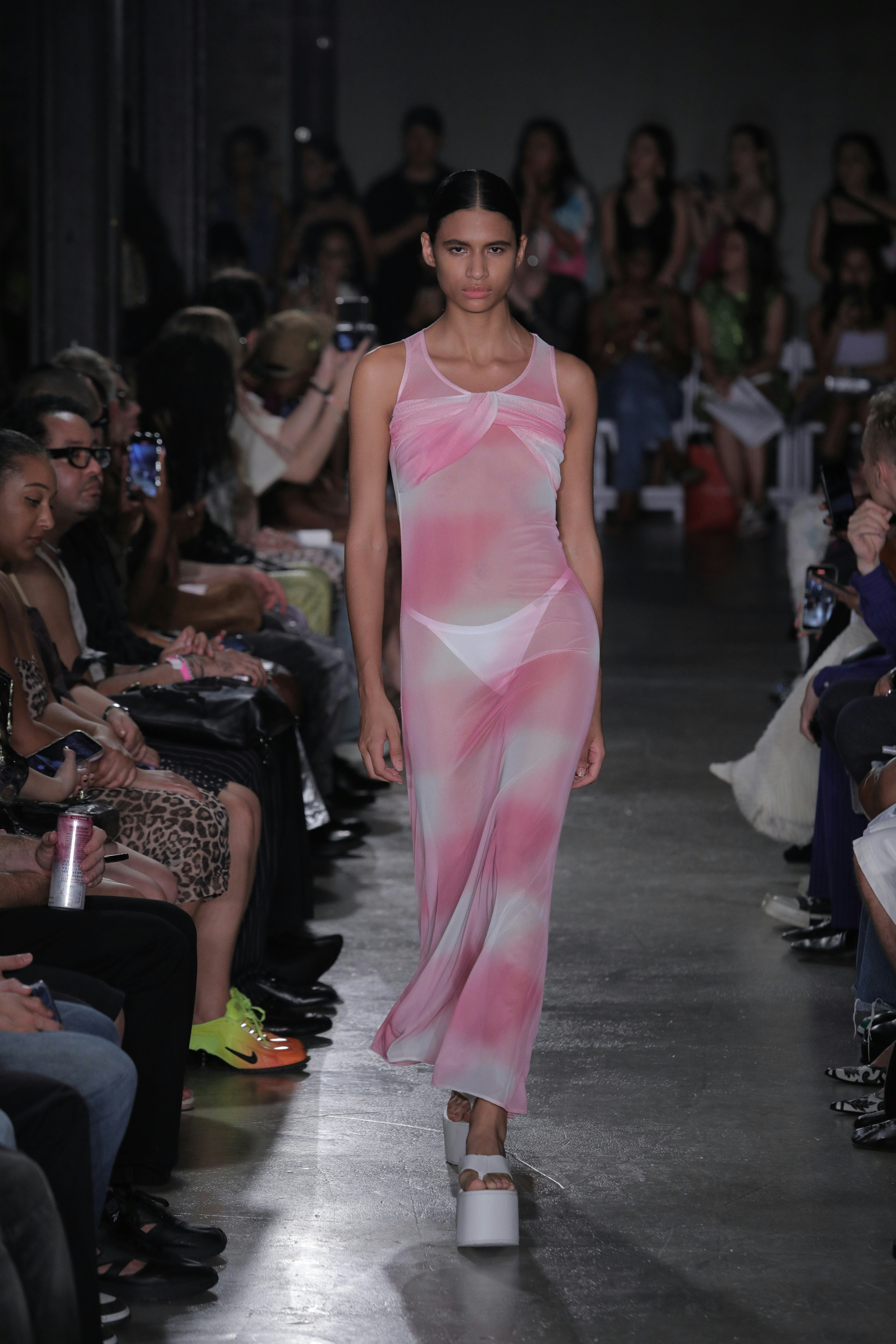 A model walks the runway during the Private Policy Spring 2024 fashion show.