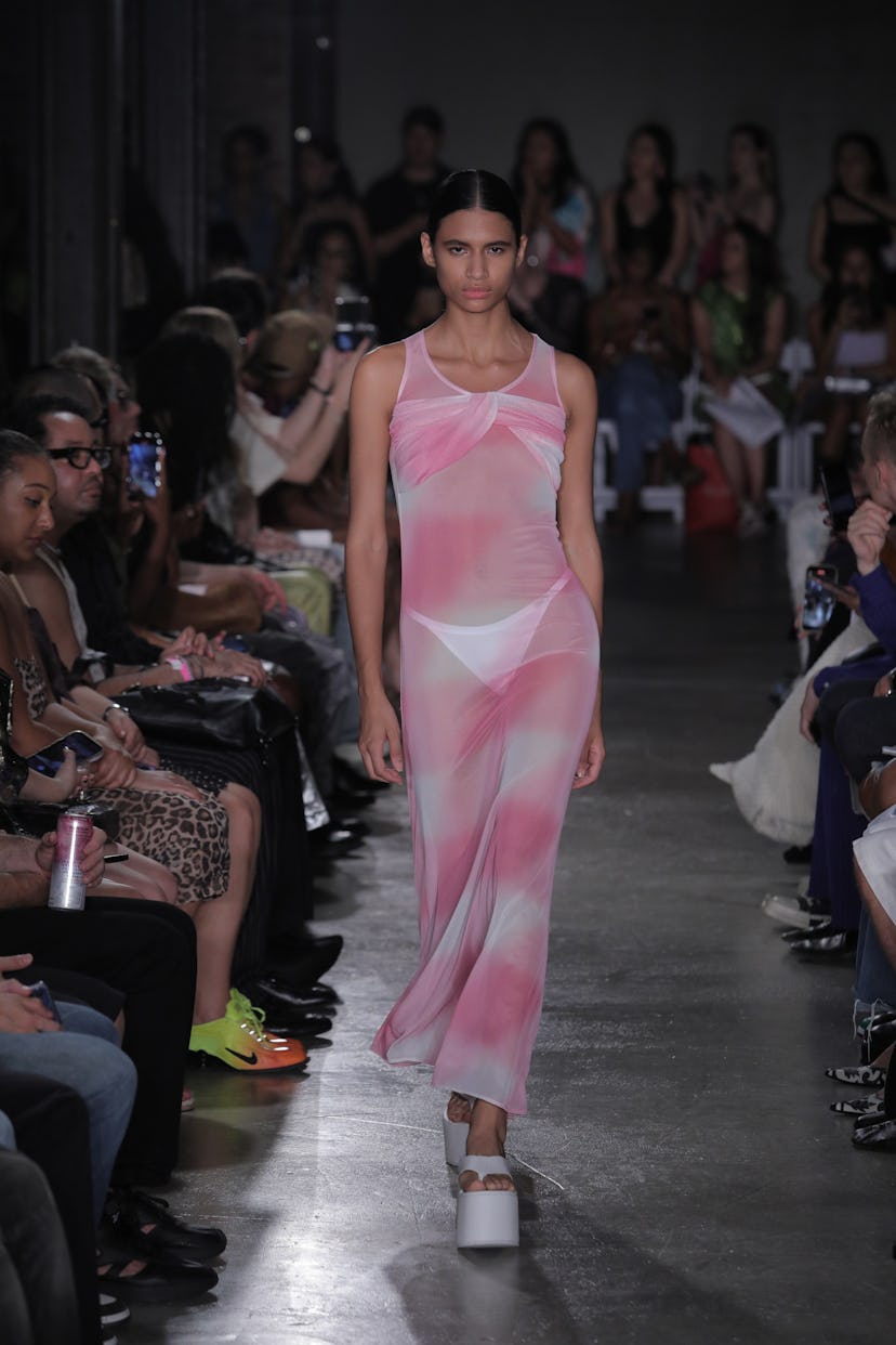 A model walks the runway during the Private Policy Spring 2024 fashion show.