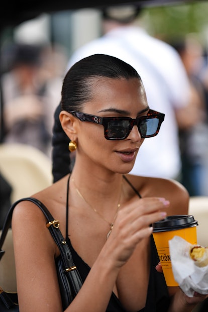 Super-slicked back hairstyles are a New York Fashion Week Spring/Summer 2024 street style beauty tre...
