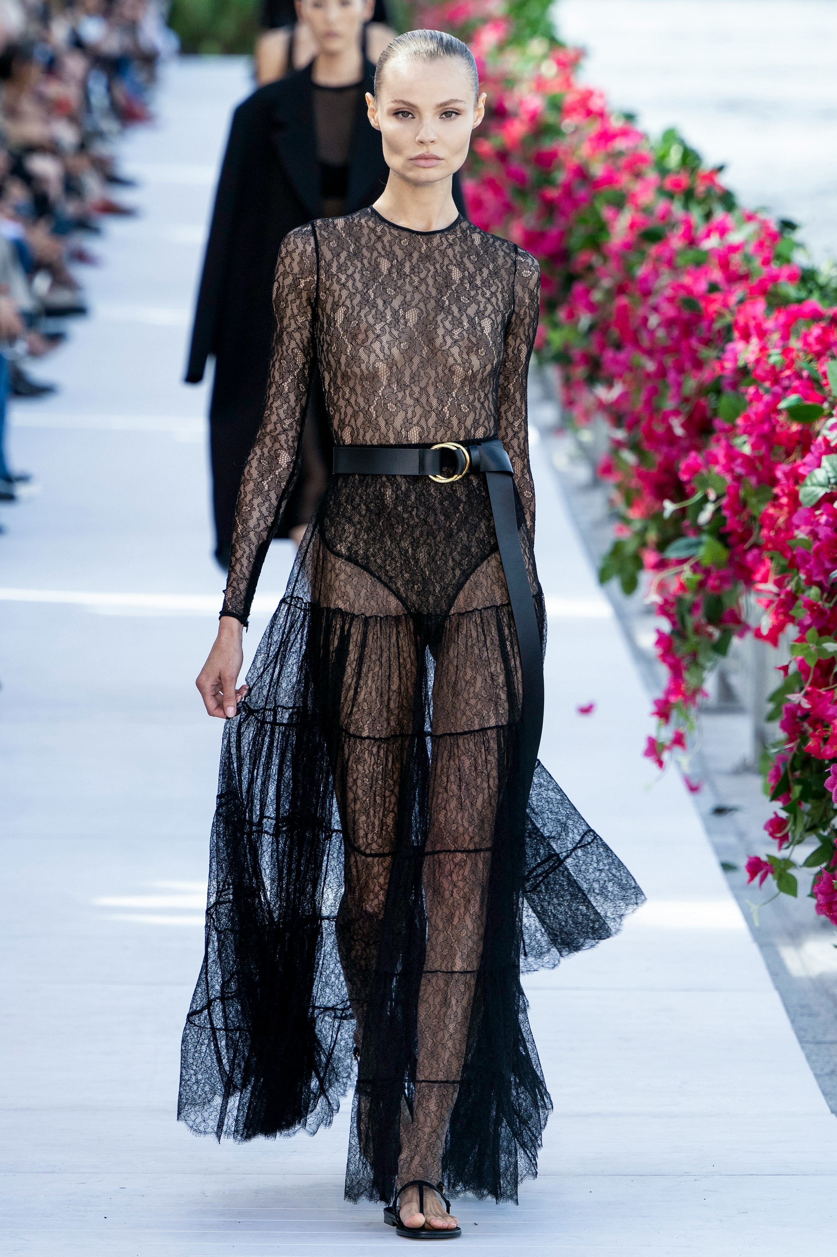 A model walks the runway during the Michael Kors Ready to Wear Spring/Summer 2024 fashion show.