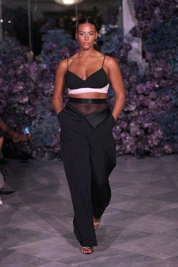 A model walks the runway during TRESemme X Christian Siriano - Runway during New York Fashion Week.