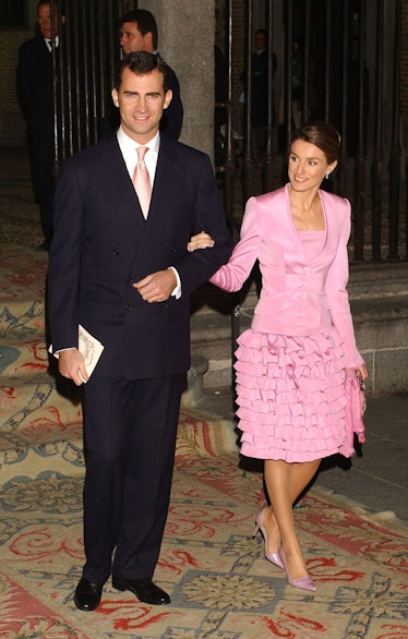El Príncipe Heredero Felipe y la Princesa Letizia de España asisten a la boda de Fernando Gómez Acebo, hijo de...