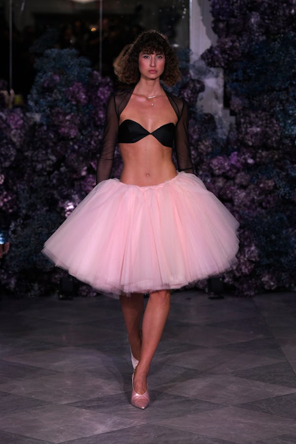 A model walks the runway during TRESemme X Christian Siriano - Runway during New York Fashion Week.