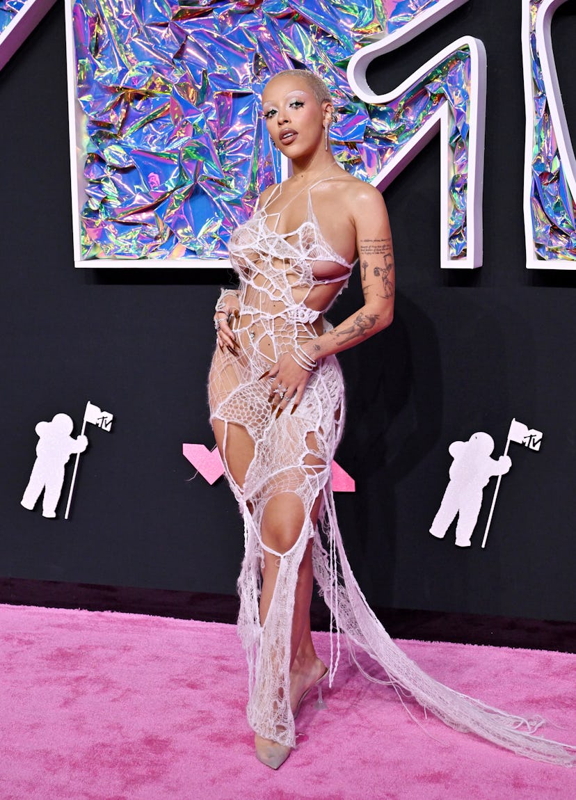 NEWARK, NEW JERSEY - SEPTEMBER 12: Doja Cat attends the 2023 MTV Video Music Awards at Prudential Ce...