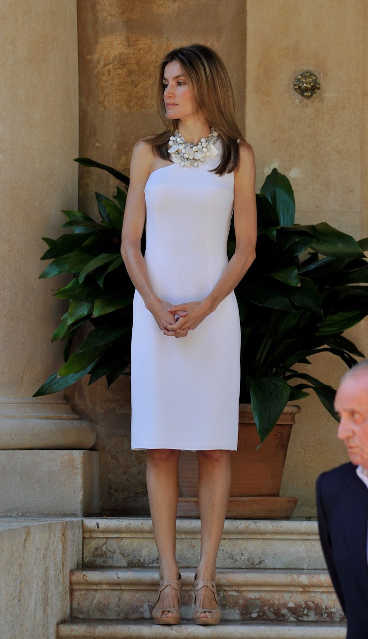 Princess Letizia of Spain at the Marivent Palace on August 8, 2010 in Palma de Mallorca, Spain.