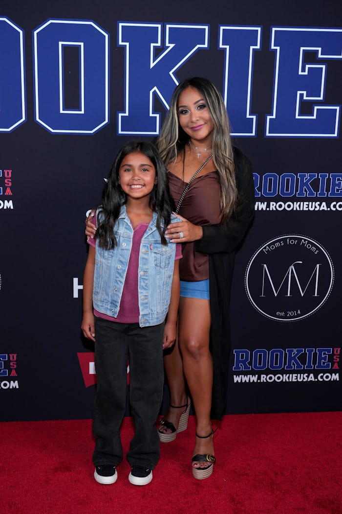 NEW YORK, NEW YORK - SEPTEMBER 06: (L-R) Giovanna Lavalle and Nicole “Snooki” Polizi attend the 13th...